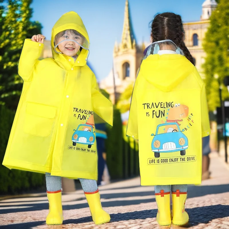 儿童雨衣幼儿园上学专用男女孩中小学生宝宝带书包位全身防暴雨披