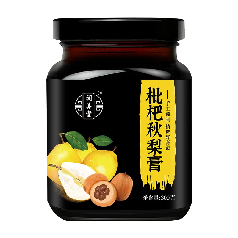 枇杷秋梨膏熬制莱阳砀山酥梨膏雪梨膏老牌子儿童可食用300克
