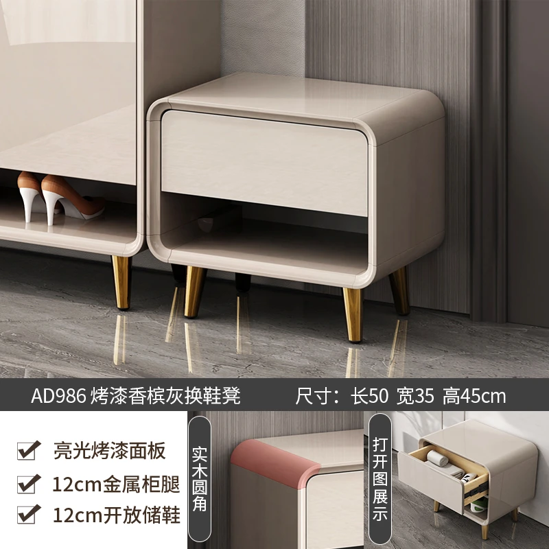 家用门口2024新款玄关柜一体入户大容量烤漆储物柜鞋柜轻奢