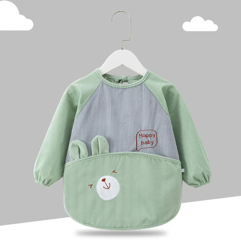 儿童罩衣防水吃饭防脏新生儿秋冬外穿洋气反穿衣围裙婴儿小孩护衣