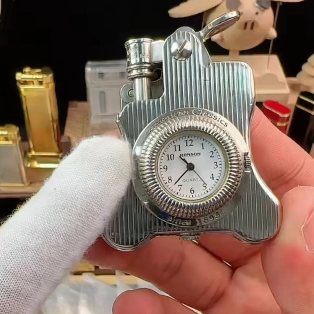 班卓琴银色表气体打火机