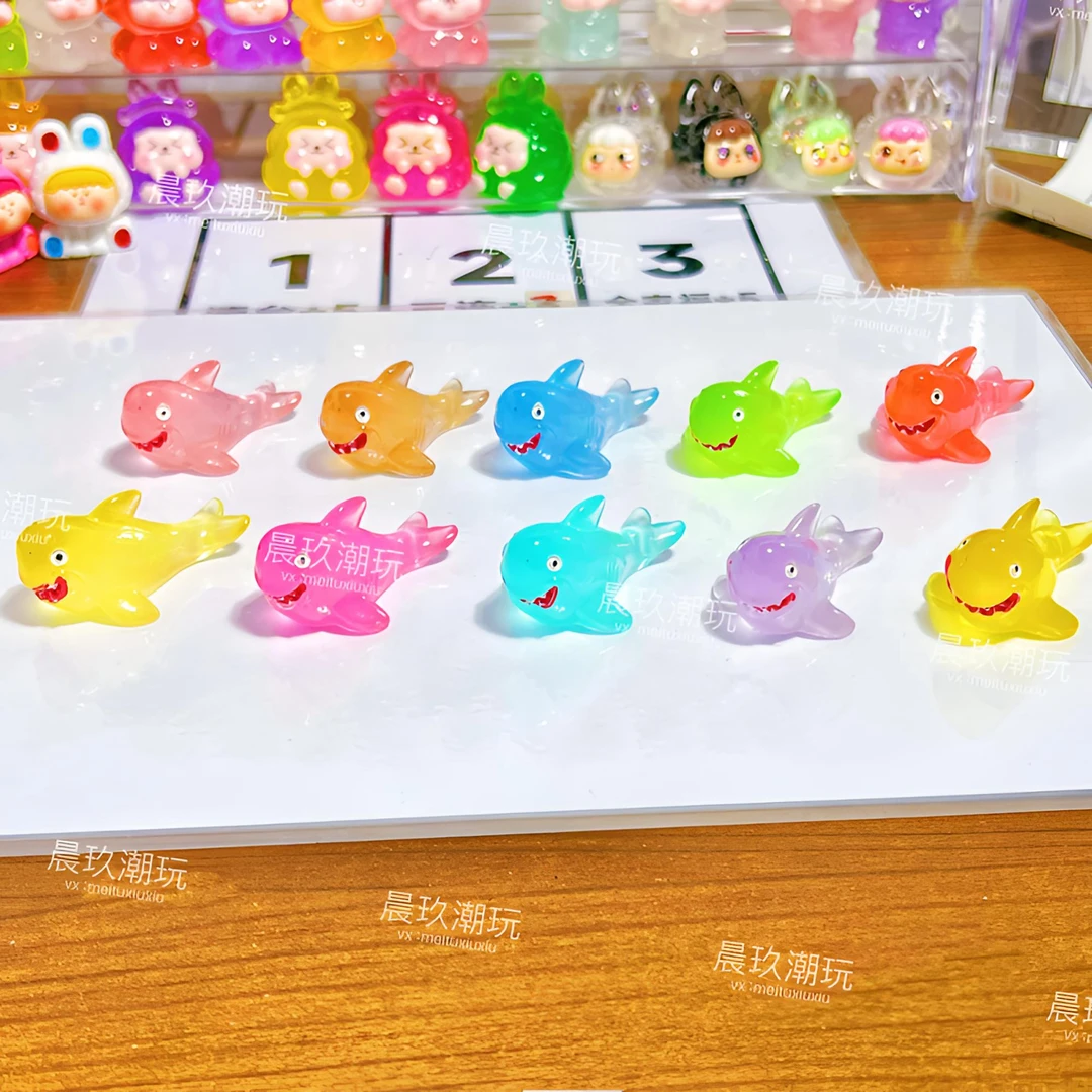 【许愿+对对碰】新款海鲜动物系列大白鲨潮玩树脂摆件