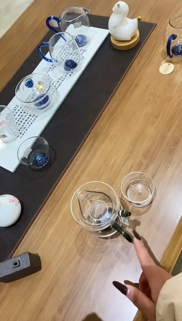 【闪购商品】1禾器 星悦怡然雅粉黑金 加黑金激光茶漏