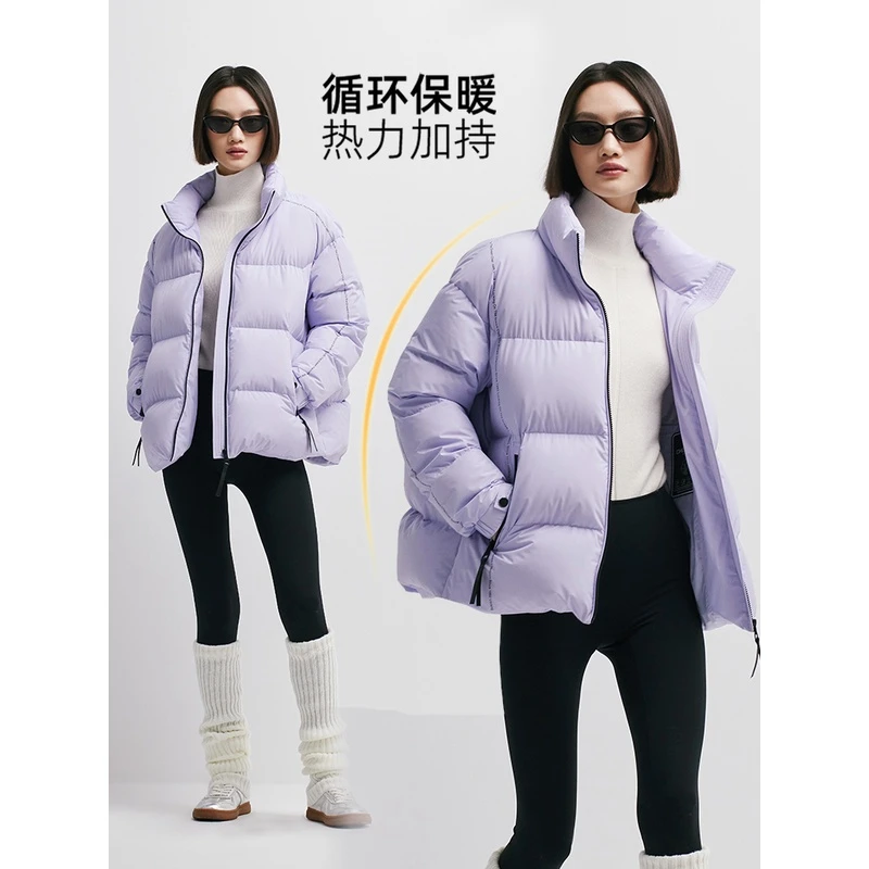 千仞岗短款立领面包羽绒服女高蓬松度加厚保暖蓄热Y298081Y