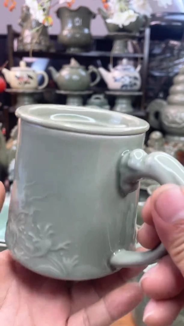【闪购商品】耀州窑青瓷三才办公杯一只
