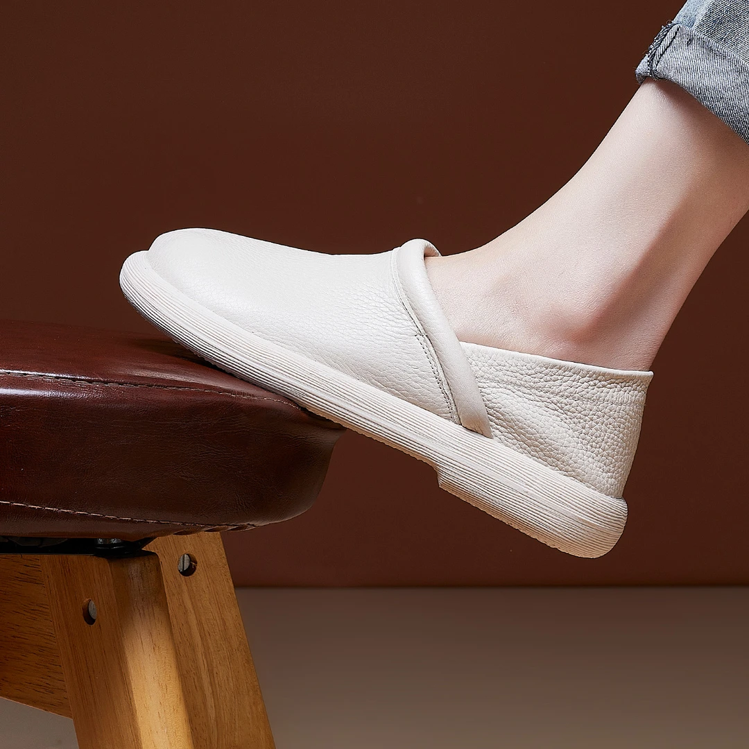 头层牛皮单鞋2025新款软底敲软敲舒适防滑轻便女单鞋