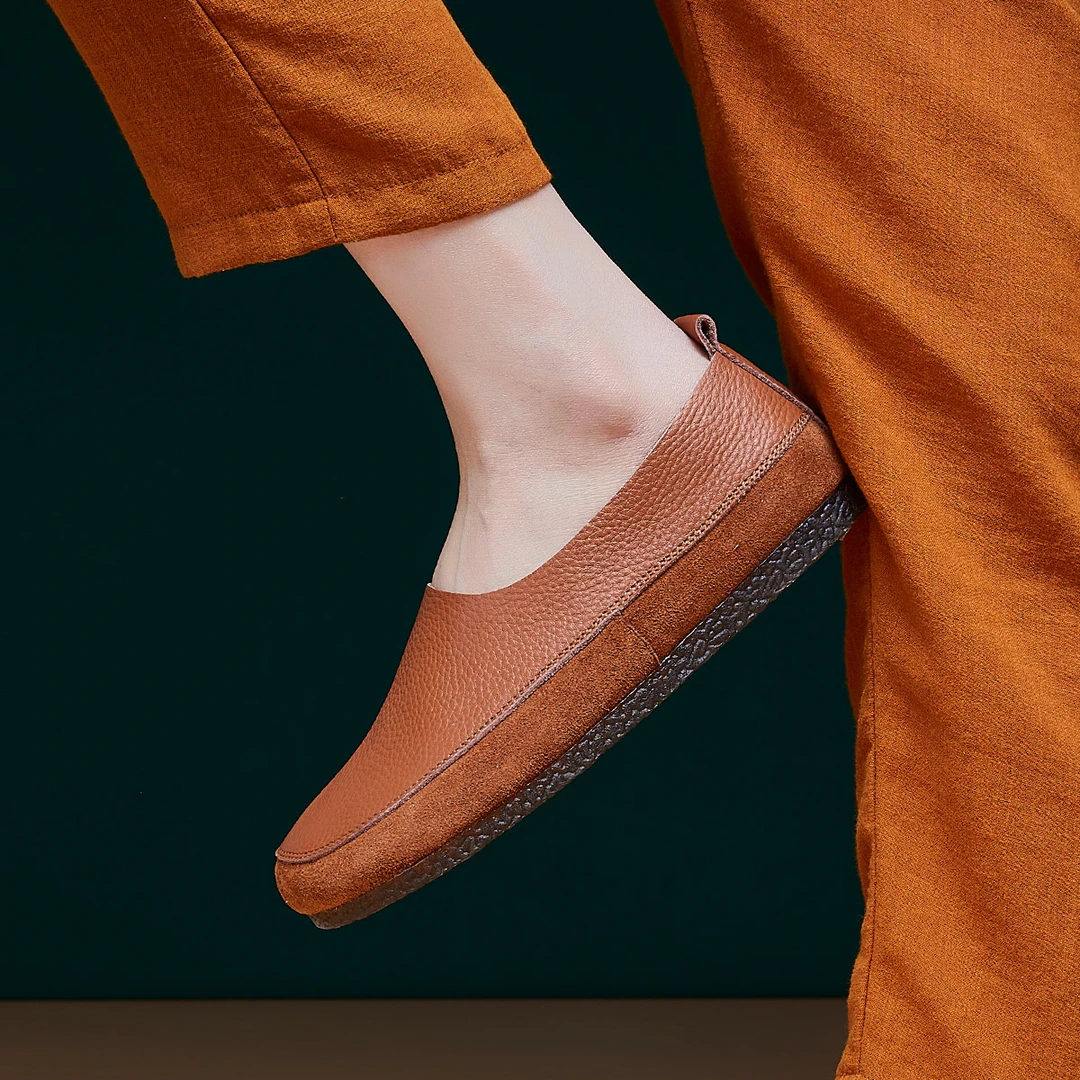 头层牛皮单鞋2025软底敲软敲舒适防滑轻便女单鞋