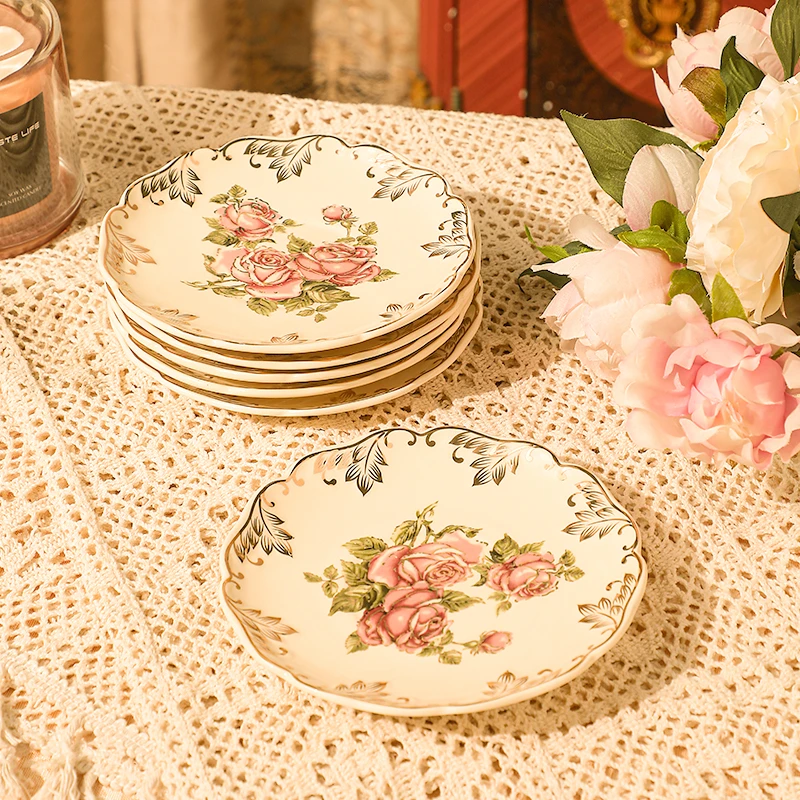 欧式陶瓷小吃碟水果盘家用下午茶点盘点心盘客厅糖果摆盘甜品碟子