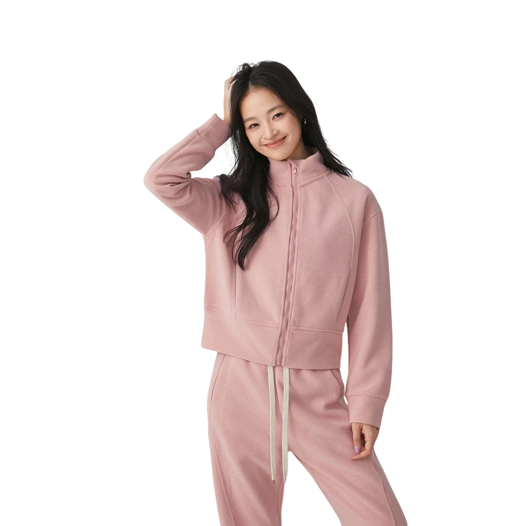 女款秋冬运动防风运动卫衣长裤连糯米绒套装时尚宽松套装女休闲