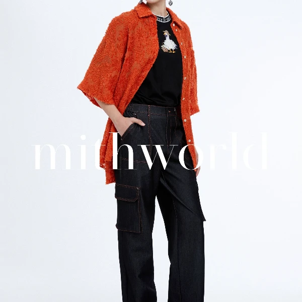 mithworld/沵媞2024SS'26°周末市集短袖烧花短袖衬衫W3FSS5012A8A