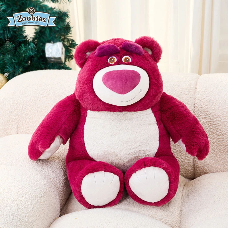 zoobies迪士尼草莓香味草莓熊毛绒玩具3合1抱枕毯玩偶实用设计