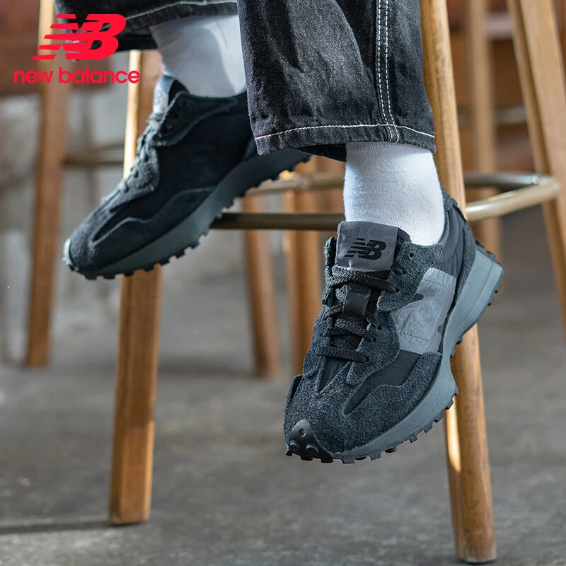 new balance潮款黑武士休闲纯黑色运动鞋男女跑步鞋U327WCD