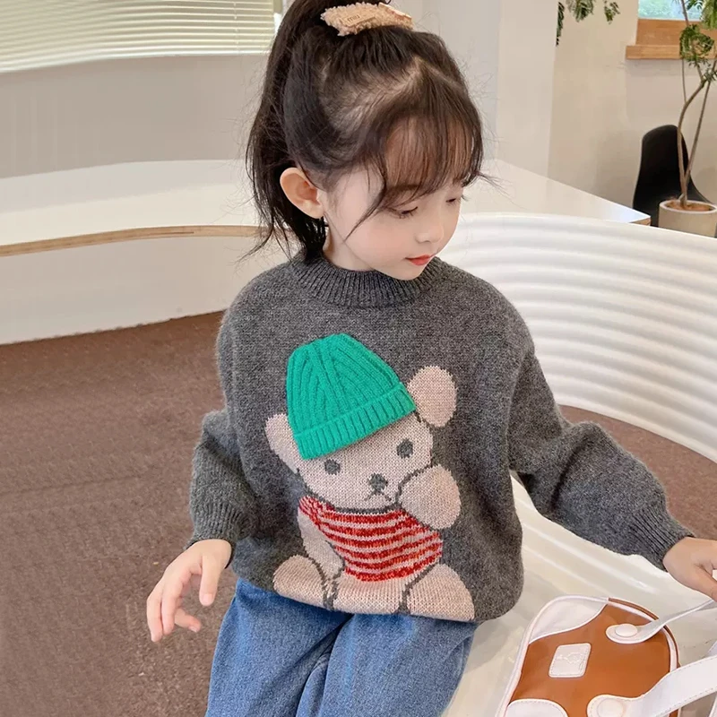 巴拉巴拉恩女童毛衣冬装2024新款洋气中大童针织衫秋冬男女儿童打