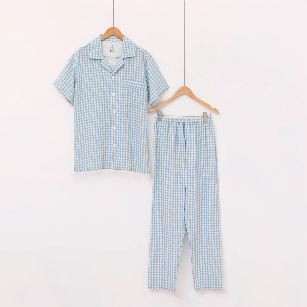 糖果系列男女款—短袖双层纱套家居服套装