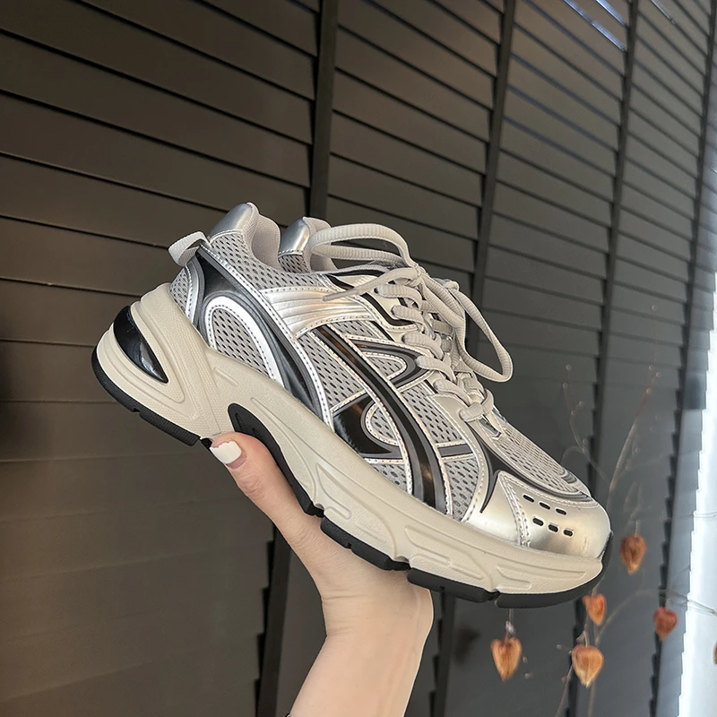 BAO/宝小姐厚度增高百搭老爹鞋2024秋季新款慢跑时尚运动鞋5808