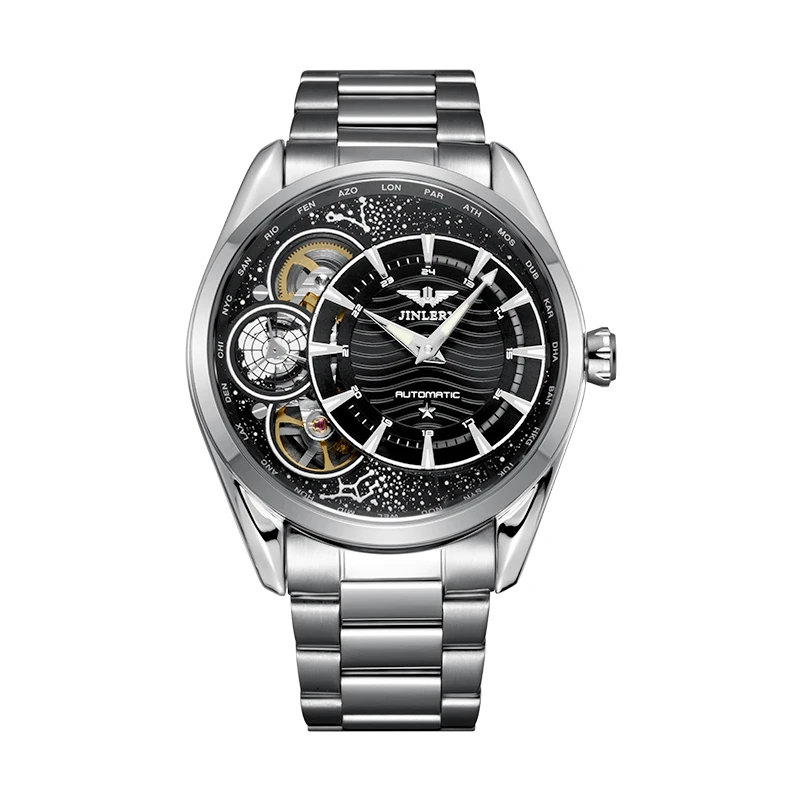 【星耀奢品】星耀银河JINLERY官方正品男士全自动机械表镂空腕表-pc