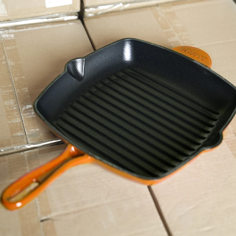 DEHAN德瀚27cm多色牛排煎盘 珐琅锅