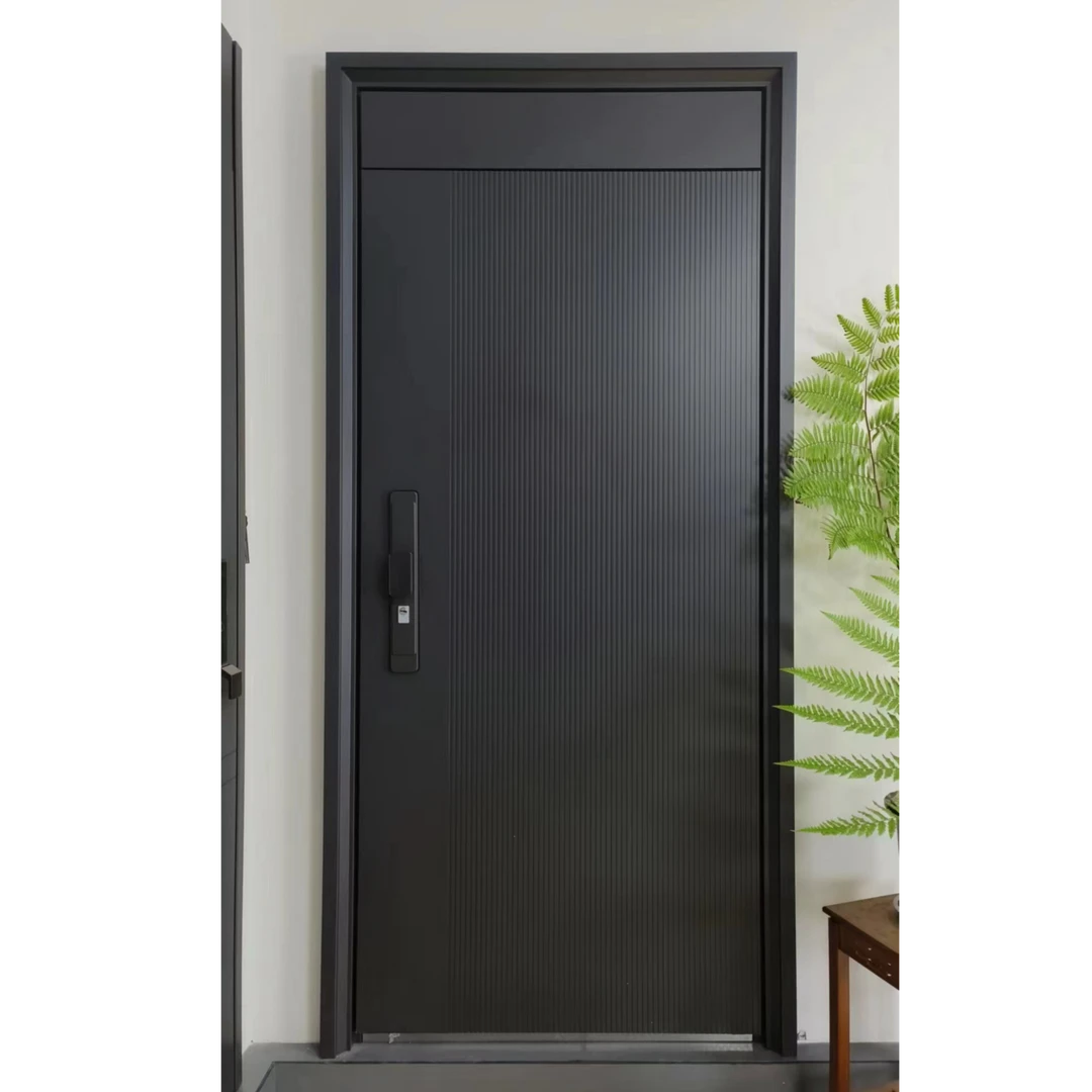 《巴黎世家》4MM精雕铸铝门～星空灰氟碳抗菌漆表面 ～ 铝合金连体锁