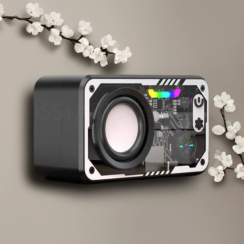 带振膜七彩灯机甲风蓝牙小钢炮便携音响超大音量重低音