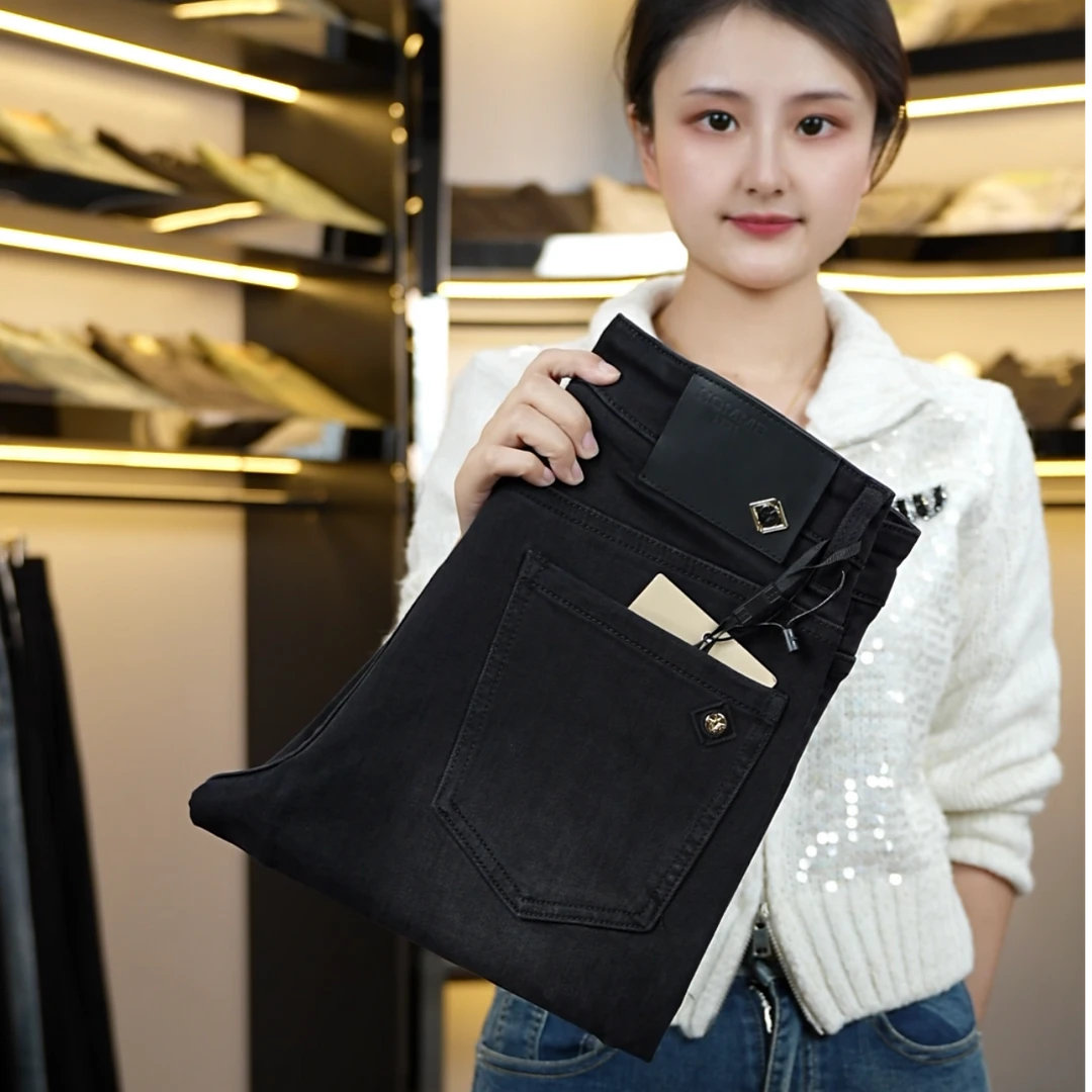 2024秋冬时尚经典男士深灰色百搭牛仔裤ZT6023长裤九分裤