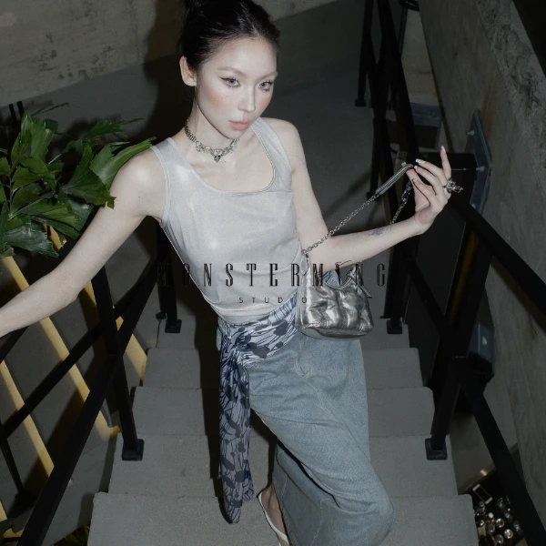 MONSTERMING 钉扣涂银背心