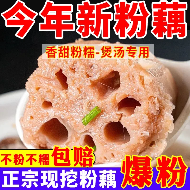 【绝不漂白 只发新疆】新疆博湖县现挖新鲜莲藕面藕粉藕炖汤煮粥