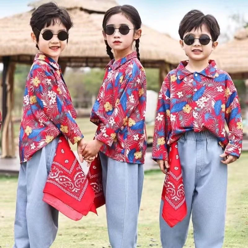 儿童节亲子儿童演出服幼儿园毕业照表演服小学生港风护花使者时尚