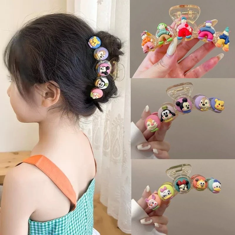 儿童后脑勺抓夹可爱卡通亚克力鲨鱼夹大号头饰发卡小女孩盘发夹子