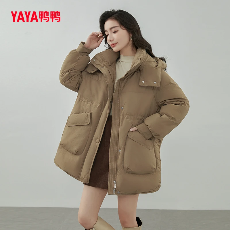 鸭鸭2023新款冬装羽绒服中长款citywarm外套冬季保暖YE3B600452N