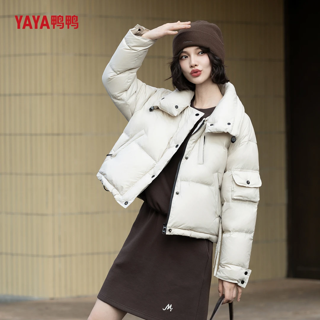 【断码捡漏】YAYA鸭鸭短款纯色羽绒服女款2025专柜同款爆款外套女