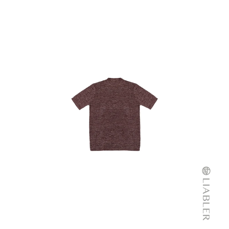 LIABLER 2024秋季亚麻时尚百搭针织打底衫 LAW245026J