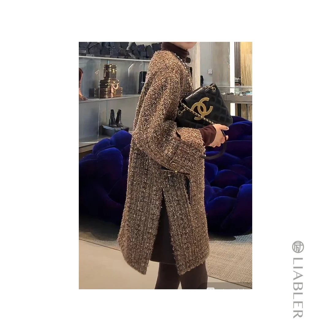 LIABLER/励【风荷笙】2024秋冬粗花呢小香风套头上衣 LAW2413152J