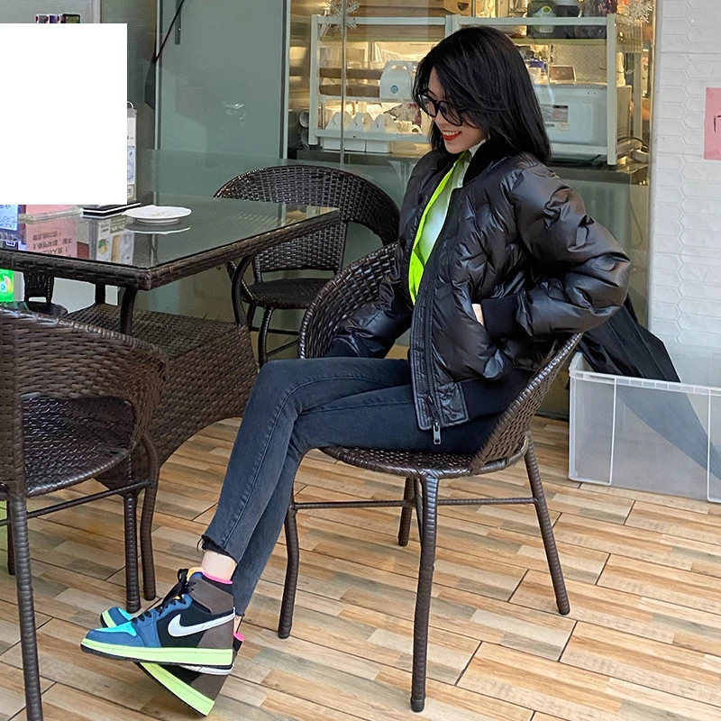 LIABLER/励 男女同款硬压黑色保暖短款上衣外套 92830