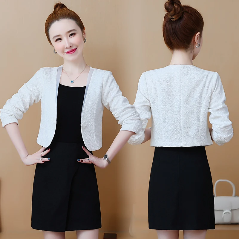 春秋披肩短外套小香风蕾丝开衫百搭旗袍外搭修身小西装女短款2025