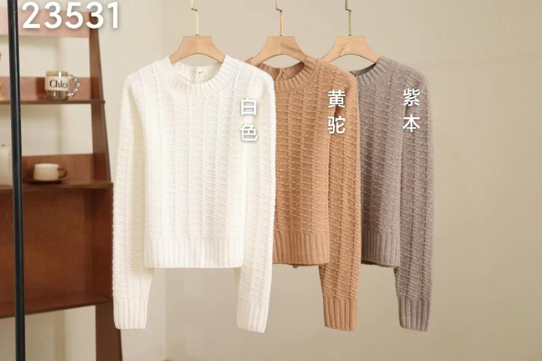 秋冬加厚纯山羊绒女士开衫正反两穿设计款羊绒加厚23531