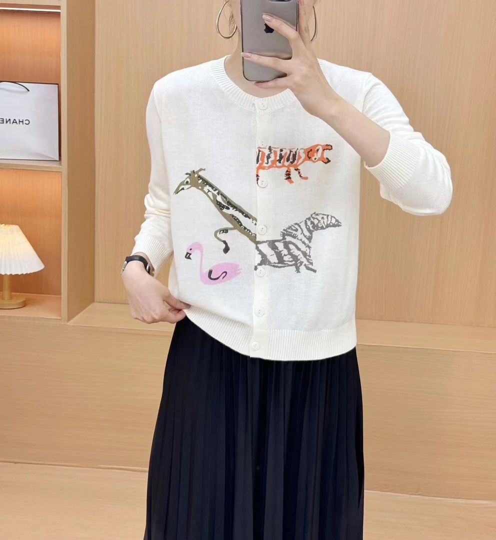 【换季清仓】86005长袖开衫ZOO学院风感别致短款上衣