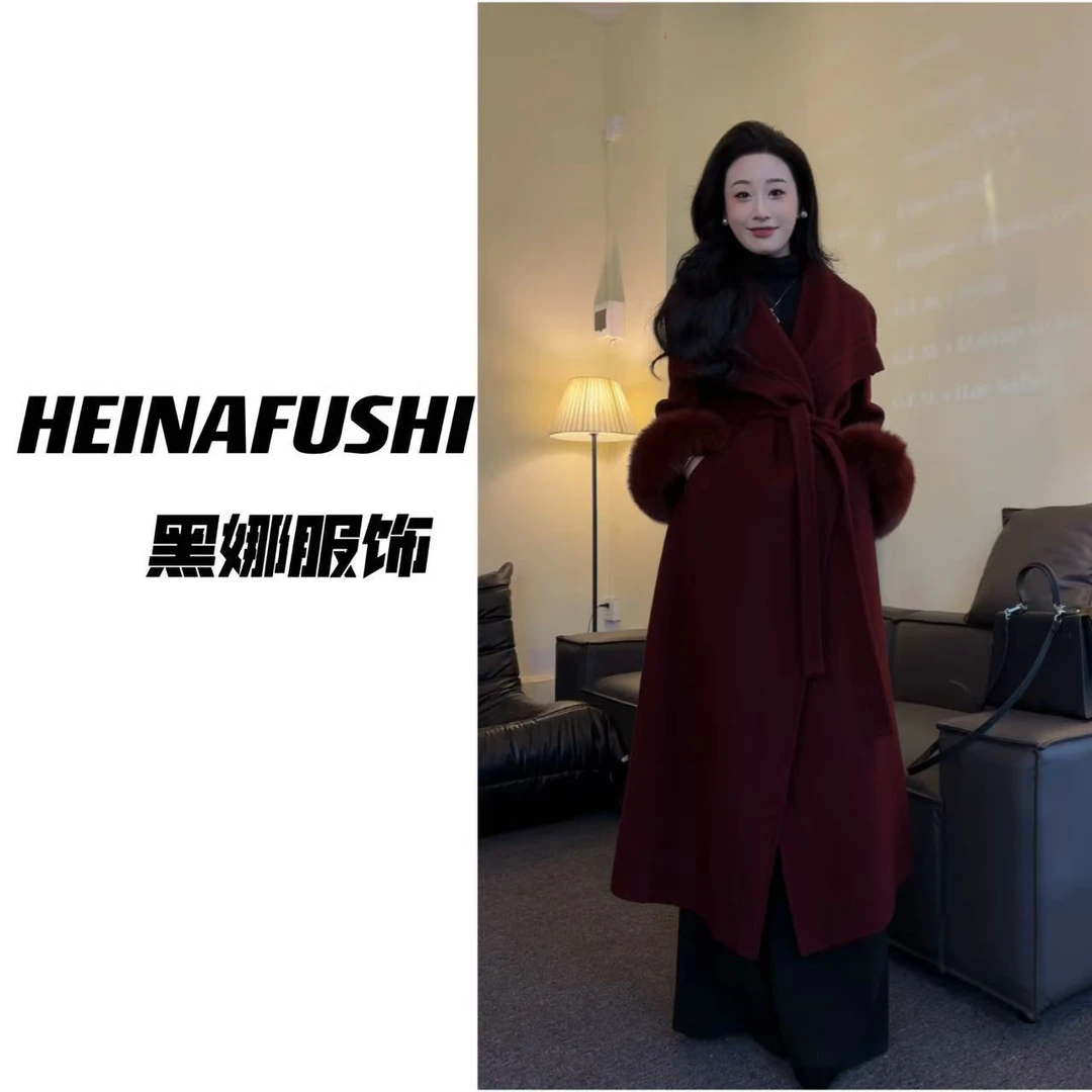 HEINA清仓【大翻领羊毛大衣】气场全开2291-6