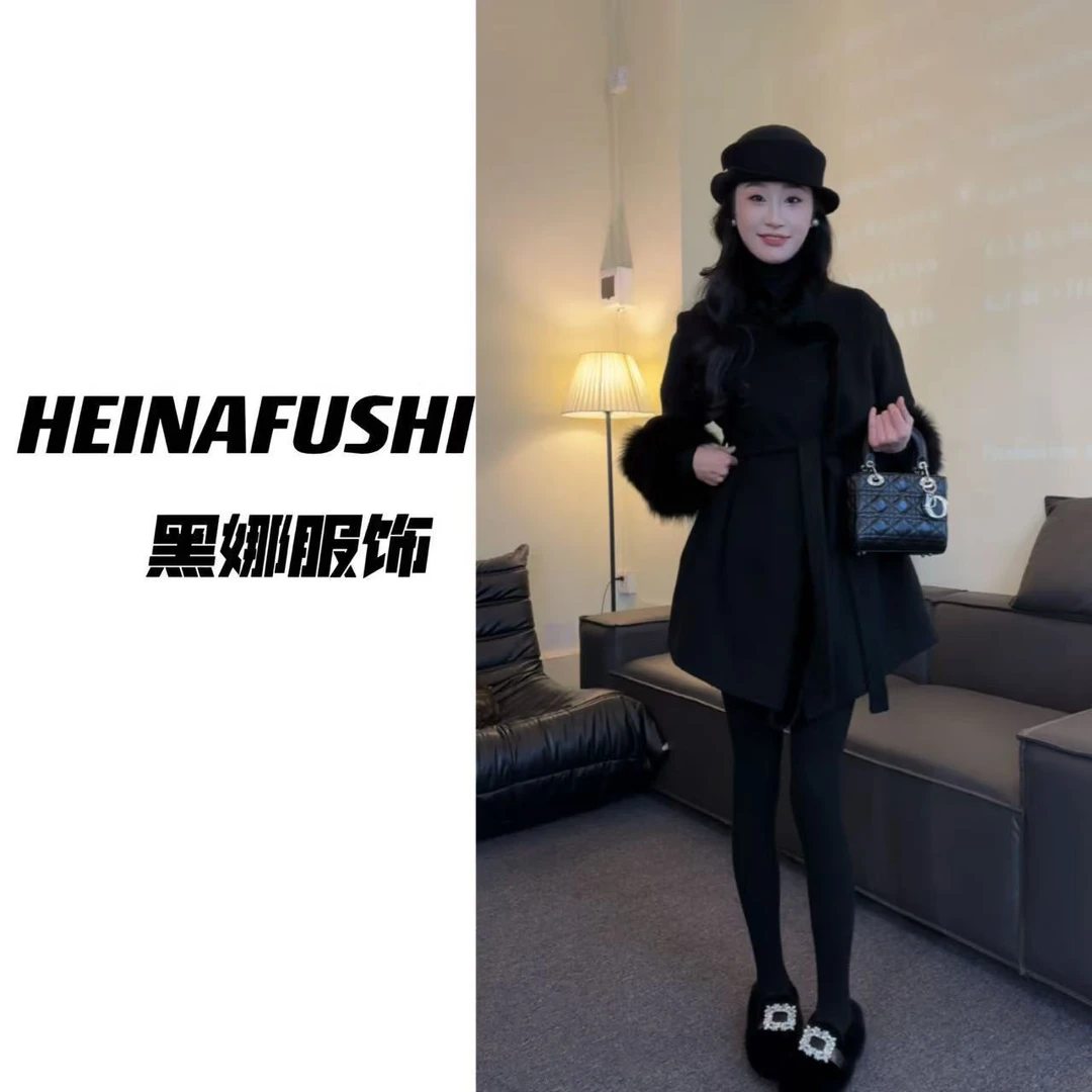 HEINA清仓【留洋千金】自留款羊毛大衣2333-6