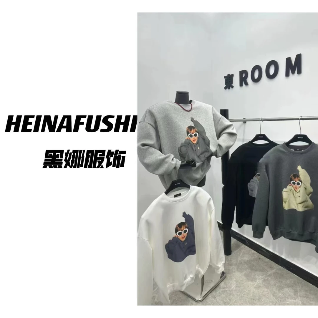 HEINA清仓【卫衣】眼睛男孩加绒卫衣8503