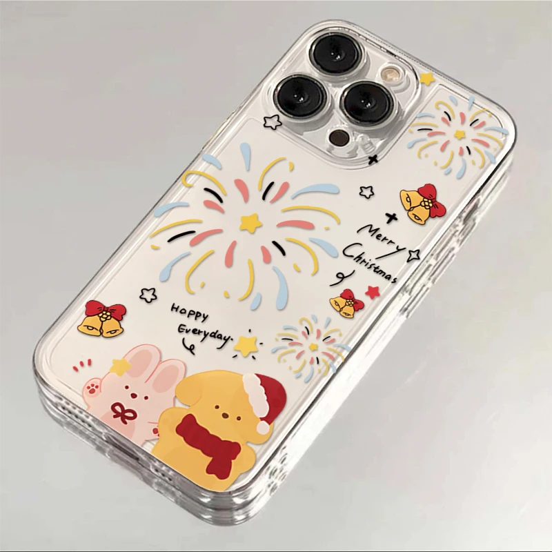 彩色烟花iphone14promax苹果15手机壳13卡通12创意个性11小众情侣
