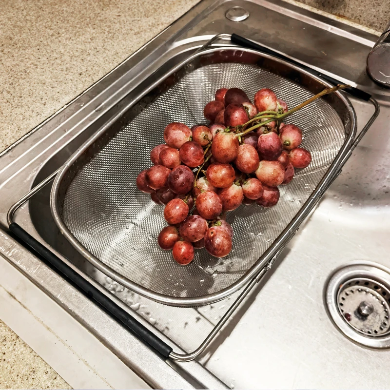 水槽沥水篮厨房洗菜滤水篮不锈钢伸缩控水篮碗碟餐具沥干置物架