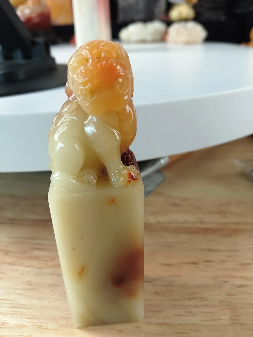 寿山石，四方古兽印章