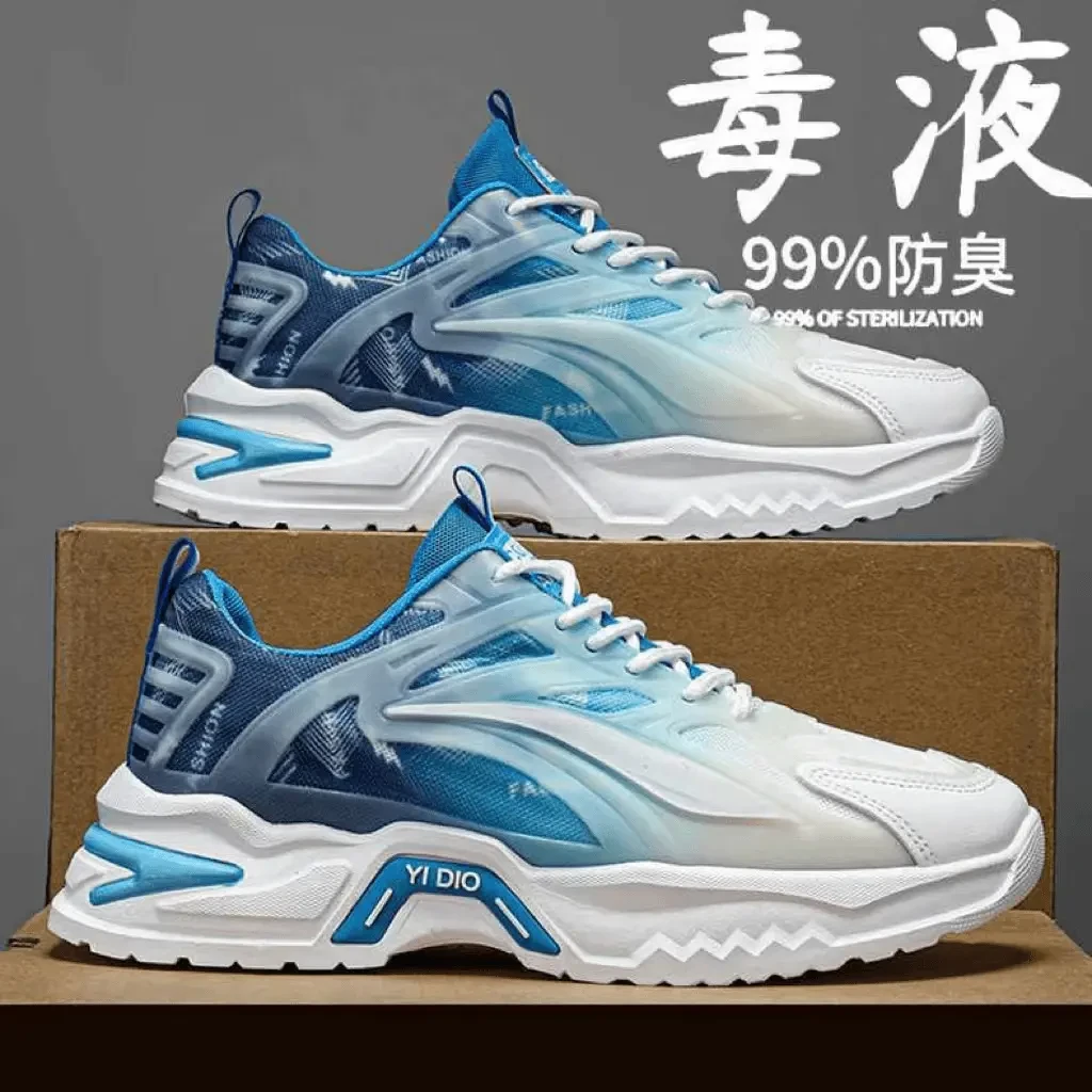 夏季透气百搭男士休闲小众跑步运动内增高老爹潮鞋春