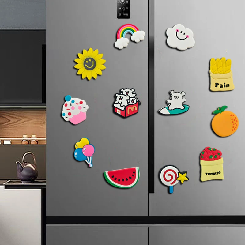 线条小狗卡通磁性冰箱贴3d立体贴可爱软磁冰箱磁吸小物件磁铁装饰
