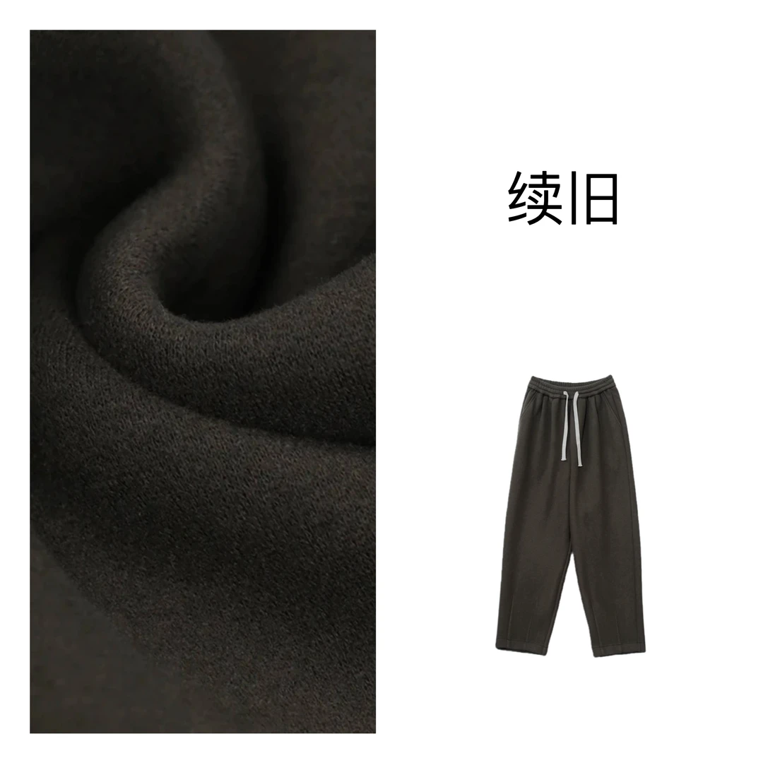 【升级皇后裤】蚕丝鹅绒裤垂感显瘦舒适宽松百搭秋冬松紧24291