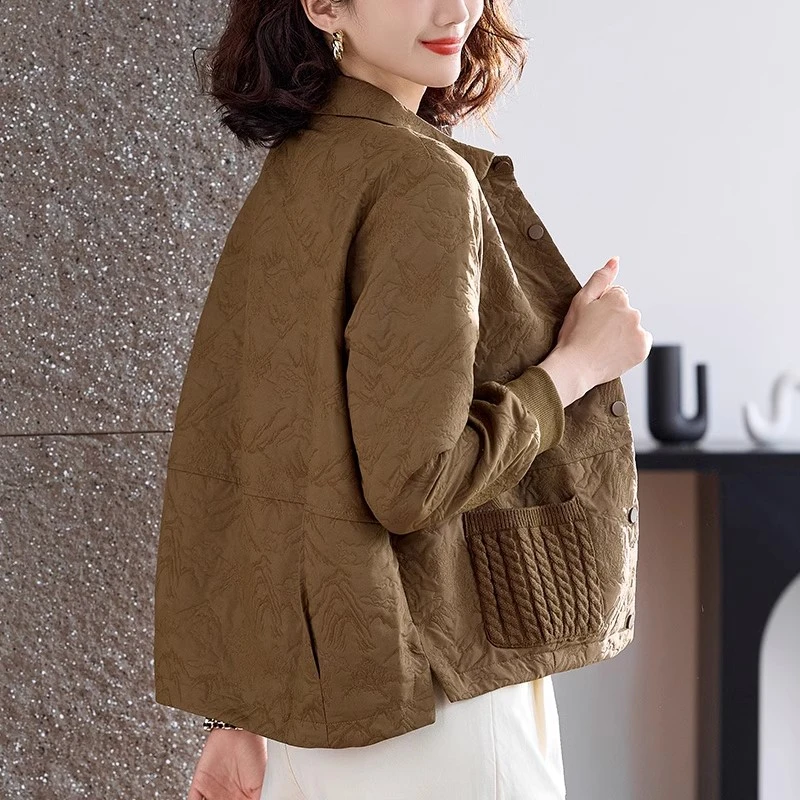 短外套女春秋季2025年新款中年妈妈装夹克休闲洋气小个子气质上衣