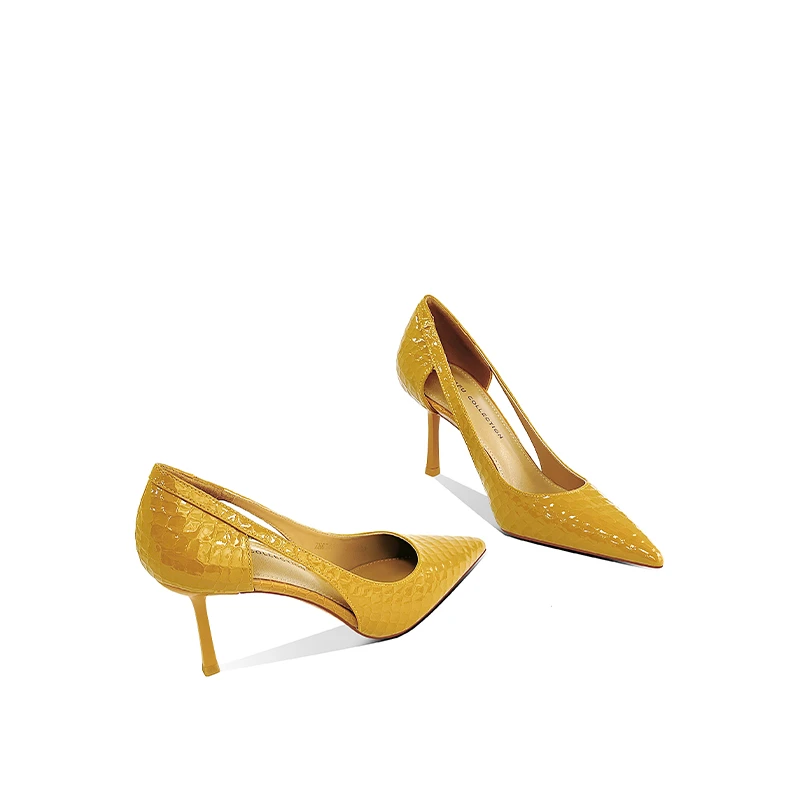 大小姐-太女人系列高跟鞋女细跟2025春夏新款真皮单鞋镂空凉鞋女