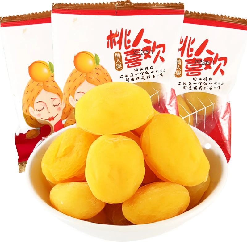 桃人喜欢锁喉桃8090怀旧零食小卖部笑盛凉果开心脆桃童年黄桃桃子