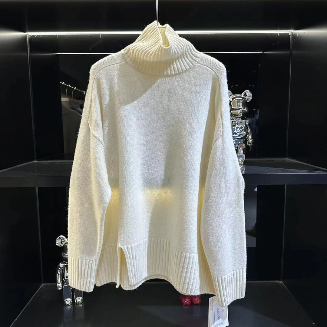 2024新款冬季羊绒衫长袖针织高领毛毛衣女轻奢时尚2856