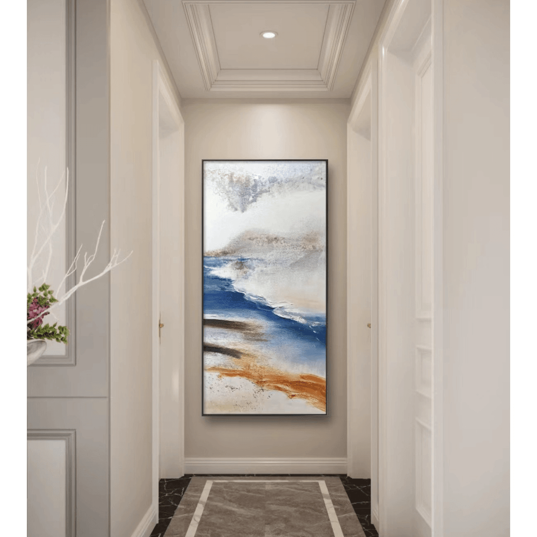 【抽象海浪】现代简约奶油风玄关走廊装饰画过道画装饰画挂画艺术画